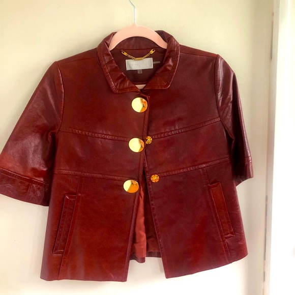 Badgley Mischka Jackets & Blazers - Badgley Mischka leather short sleeved jacket